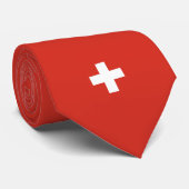 スイス国旗のネックタイ ネクタイ (ロール)