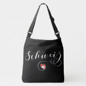 スイス国旗のハート、シュウィズ、スイス クロスボディバッグ (正面)