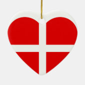 スイス国旗のハート セラミックオーナメント (裏面)