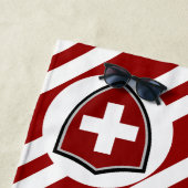 スイス国旗のビーチタオル ビーチタオル (インサイチュ)