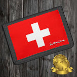 スイス国旗のファッション，スイスの愛国者/スポーツ ナイロン三つ折りウォレット<br><div class="desc">財布：スイス&スイス国旗のファッション – 私の国を愛し、旅行の贈り物、おじいちゃん誕生日、国の愛国者/スポーツファン</div>