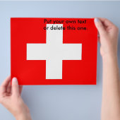 スイス国旗のフライヤー チラシ (手)