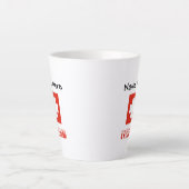 スイス国旗のブラックパーソナライゼーション カフェラテマグ (正面)