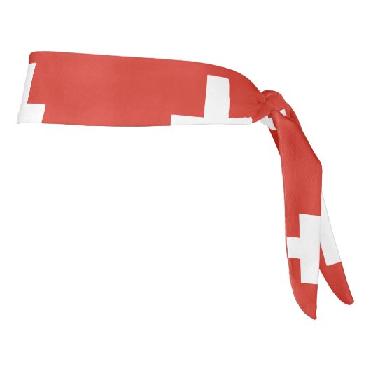 スイス国旗のヘッドバンド タイヘッドバンド (回転90)