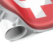 スイス国旗のボトルキャップ ラッピングペーパー (ロールコーナー)