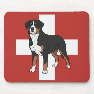 スイス国旗のマウスパッドとスウィッシー マウスパッド