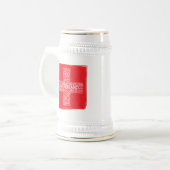 スイス国旗のワードクラウドヴィンテージ ビールジョッキ (正面左)