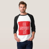 スイス国旗のワードクラウドヴィンテージ Tシャツ (正面フル)