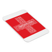 スイス国旗のワードクラウド マグネット (右側)