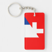 スイス国旗の国/半記号スイス キーホルダー (正面)