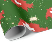 スイス国旗の地図クリスマス ラッピングペーパー (ロールコーナー)