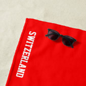 スイス国旗の壮麗な愛国心 ビーチタオル (インサイチュ)