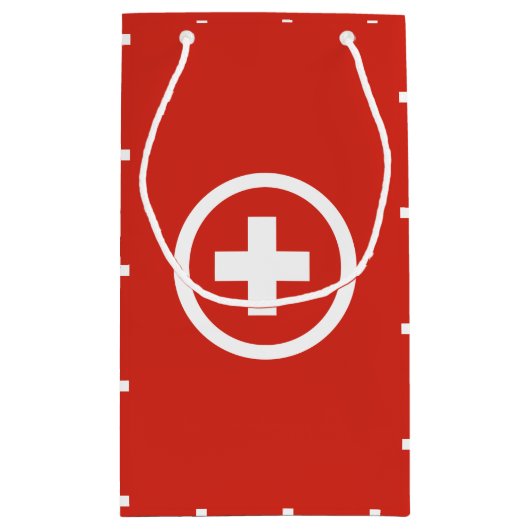 スイス国旗の抱き枕 スモールペーパーバッグ (裏面)