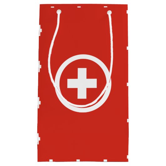 スイス国旗の抱き枕 スモールペーパーバッグ (正面)