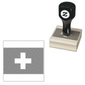 スイス国旗の木の切手 ラバースタンプ (押印)