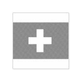 スイス国旗の木の切手 ラバースタンプ (インプリント)