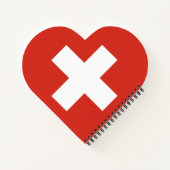 スイス国旗の電話ケース ノートブック (裏面)