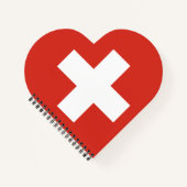 スイス国旗の電話ケース ノートブック (正面)