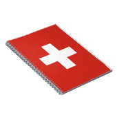 スイス国旗の電話ケース ノートブック (右側)