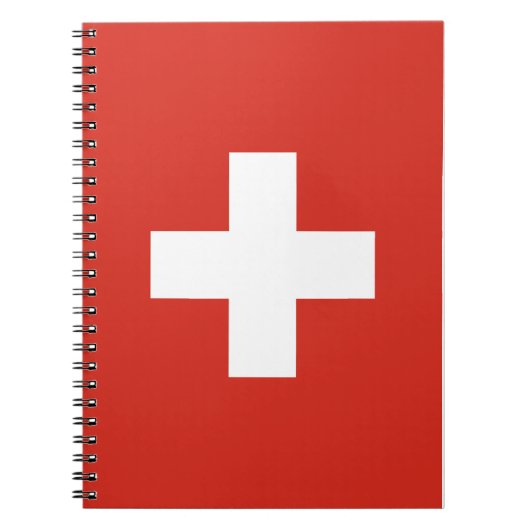 スイス国旗の電話ケース ノートブック (正面)