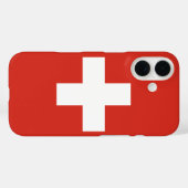 スイス国旗の電話ケース Case-Mate iPhoneケース (裏面 (横))