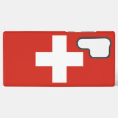 スイス国旗の電話ケース SAMSUNG GALAXYケース (裏面横)