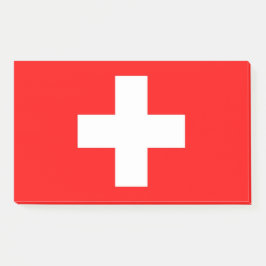 スイス国旗を持つメモ ポストイット