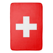 スイス国旗を持つ大きなバスマット バスマット (正面縦)