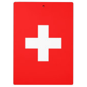 スイス国旗を持つ愛国的なクリップボード クリップボード (裏面)