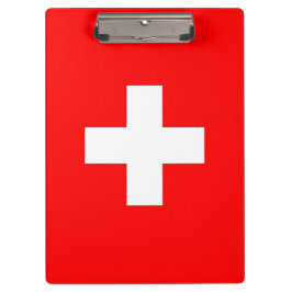 スイス国旗を持つ愛国的なクリップボード クリップボード