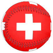 スイス国旗を持つ愛国的なソフトボール ソフトボール (正面左)