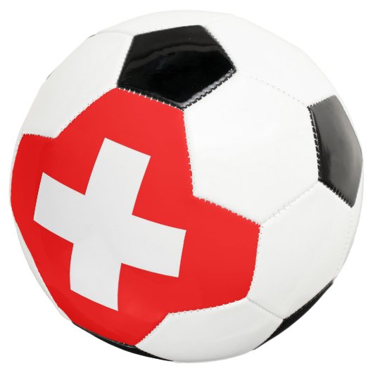 スイス国旗を掲げた愛国的なサッカーボール サッカーボール (3/4)