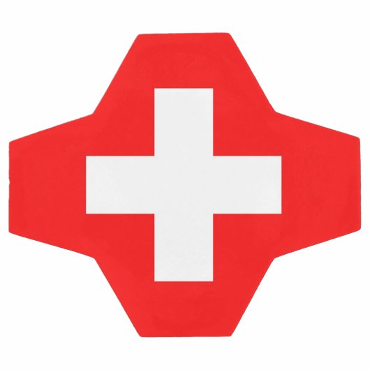 スイス国旗を掲げた愛国的なサッカーボール サッカーボール