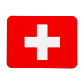 スイス国旗を掲げた愛国的なフレキシブル磁石 マグネット (横)