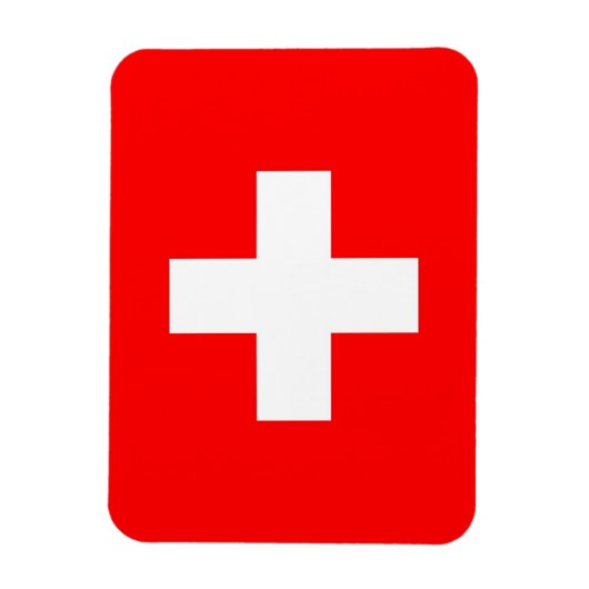 スイス国旗を掲げた愛国的なフレキシブル磁石 マグネット (縦)