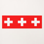 スイス国旗を掲げた愛国的なヨガマット ヨガマット (裏面(横))