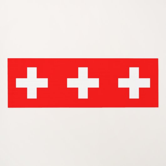 スイス国旗を掲げた愛国的なヨガマット ヨガマット (裏面(横))