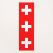 スイス国旗を掲げた愛国的なヨガマット ヨガマット (正面)