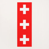 スイス国旗を掲げた愛国的なヨガマット ヨガマット (裏面)