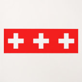 スイス国旗を掲げた愛国的なヨガマット ヨガマット (正面(横))