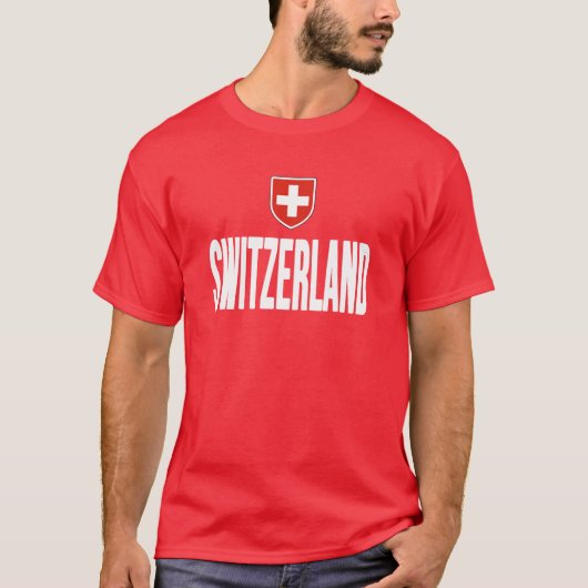 スイス国旗スイス記念シュワイツギフトスイス Tシャツ (正面)