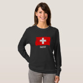 スイス国旗スイス・チーム・ファン Tシャツ (正面フル)