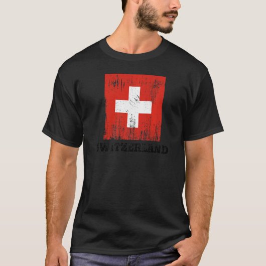 スイス国旗プライドスイス国旗 Tシャツ (正面)