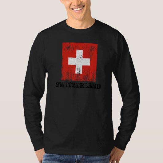 スイス国旗プライドスイス国旗 Tシャツ (正面)