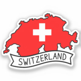 スイス国旗地図愛国心スイスプライド世界 シール