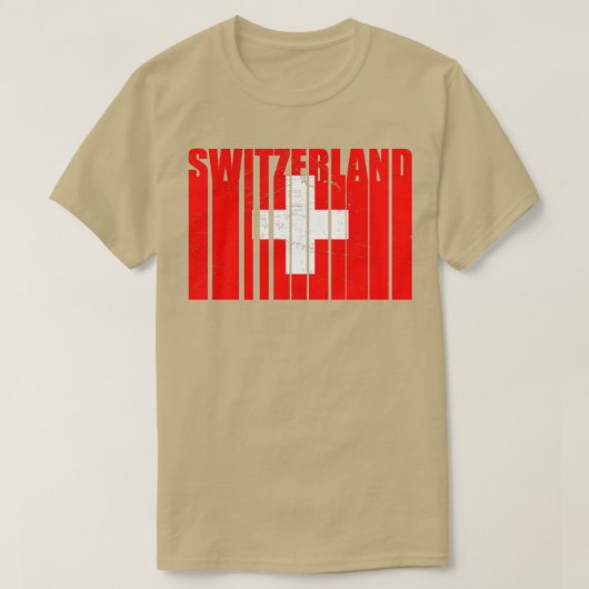 スイス国旗1 Tシャツ (デザイン正面)