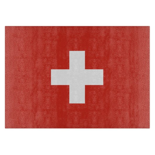 スイス国旗 カッティングボード (正面)