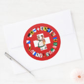 スイス国旗、カントン、ダンサー ラウンドシール (封筒)