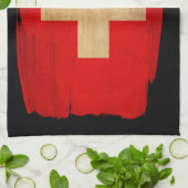 スイス国旗 キッチンタオル (折り畳み)