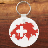 スイス国旗 キーホルダー (正面)